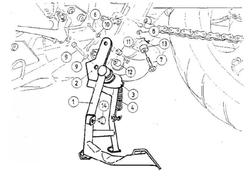Suzuki DL 1000 V-Strom (2002-2007) center stand