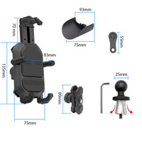 FreedConn MH29-03 Anti-vibration Motorcycle Phone Holder for Frame Head