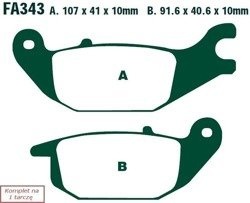 Brake pads EBC FA343 (set on 1 disk)