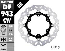 GALFER TARCZA HAMULCOWA PRZÓD KTM 790R ADVENTURE '19-'22; 890R/L ADVENTURE '21-'23 (WAVE FLOATING) (320X136X5MM)