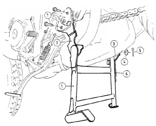 Yamaha TDM 850 (1991-2001) center stand