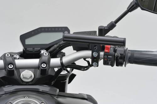 77435 MOUNT BAR 155MM Ø22.2MM BLACK MASTER CYLINDER CLAMP TYPE