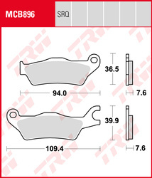TRW LUCAS BRAKE PADS KH715 ORGANIC SUZUKI GSX 125 S 18-19, GSXR 125 R 18-19, GSXR 150 R 17-19, HONDA CBF 125 STUNER 06-19, CBF 150 UNICORN 06-, FRONT