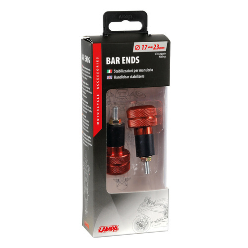 90324 SU-4 Universal bar ends (2 pcs) Red 17/ 23mm