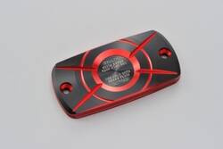 SQUARE MASTER CYLINDER TANK CAP, HONDA(A), RED
