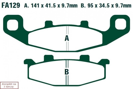 Brake pads EBC FA129HH wzmacniane (set on 1 disk)