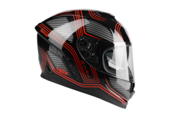 Kask Motocyklowy LAZER RAFALE Darkside (kol. Czarny - Czerwony) rozm. M