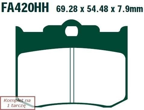 Brake pads EBC FA420HH wzmacniane (set on 1 disk)