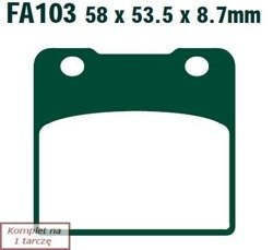 Brake pads EBC FA103 (set on 1 disk)