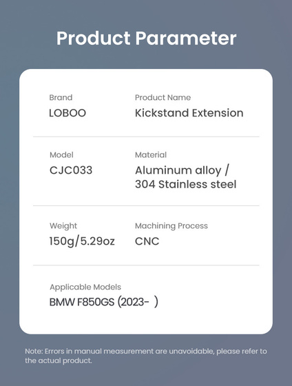 LOBOO Nakładka na stopkę boczną do BMW F750GS (10.3.03031.001.11)