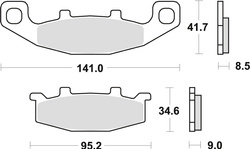 TRW LUCAS BRAKE PADS KH129 SINTER STREET KAWASAKI ZL 600 95-97, ZZR 600 / 1100 90-92, ZR 750 91-99, GPZ 900 90-94, GTR 1000 94-01, ZR 1100 92-95, ZX11 93-01, SUZUKI GS 500 89-95, DR / VX 800 90-96, GSX 1100G 91-95, FRONT/REAR