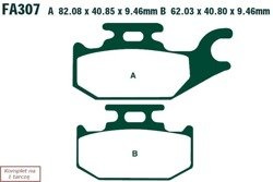 Brake pads EBC FA307TT (set on 1 disk)