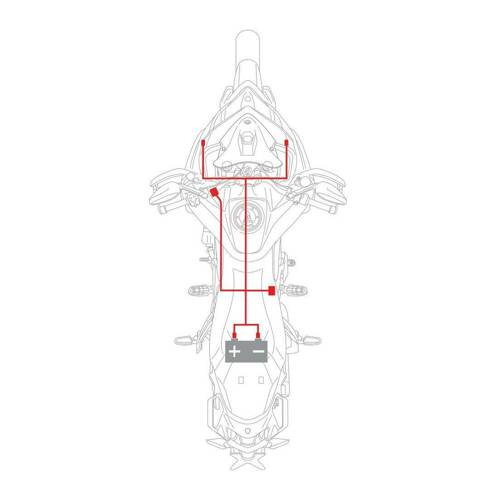 91725 Light Wiring Kit, wiring harness kit for motorcycle spotlights, 12V