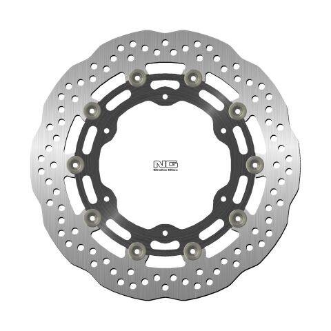 NG TARCZA HAMULCOWA PRZÓD YAMAHA YZF R6 99-02, YZF R1 98-03, FZS 1000 01-05, FJR 01, XJR 1300 03-17, XVZ 1300, XV 1600/1700/1900 (298X132X5MM) (6X8,5MM) WAVE PŁYWAJĄCA (ŚRODEK ALUMINIOWY)