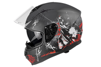 Kask Motocyklowy LAZER VERTIGO EVO Pitbull (kol. Szary - Biały) rozm. L