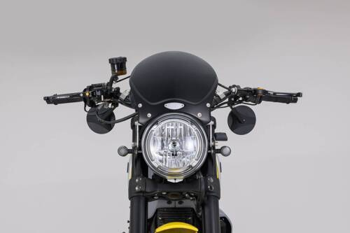 80917 "D-MIRROR-18" ABS NYLON HANDLE BAR CLAMP MIRROR BLACK