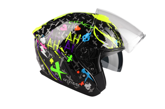 Kask Motocyklowy LAZER TANGO Crazy (kol. Czarny - Multikolor) rozm. M