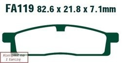 Klocki hamulcowe EBC FA119TT (kpl. na 1 tarcze)