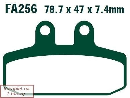 Klocki hamulcowe EBC FA256HH wzmacniane (kpl. na 1 tarcze)