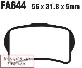 Klocki hamulcowe EBC FA644TT (kpl. na 1 tarcze)