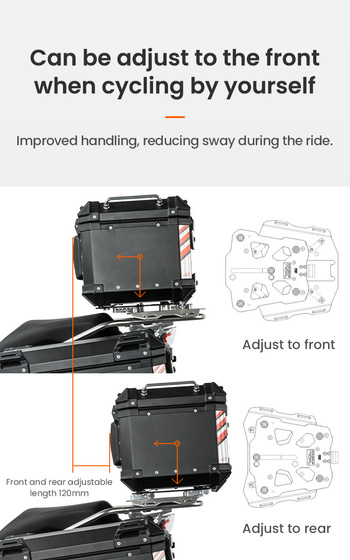 LOBOO Uchwyt kufra centralnego (wersja regulowana) KTM1290 Super Adventure (2022-) (10.3.22251.101.01)