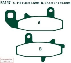 Brake pads EBC FA147R (set on 1 disk)