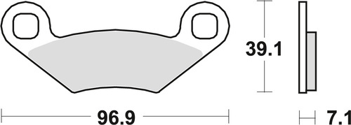 TRW LUCAS BRAKE PADS KH159 ORGANIC POLARIS OUTLAW 450 08-10