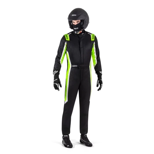Race Rally Racing Suit Sparco SPRINT (FIA Approved) black fluo green