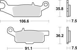 TRW LUCAS BRAKE PADS KH444 SINTER OFFROAD YAMAHA RAPTOR YFM 250 08-20, GRIZZLY YFM 550 09-20, GRIZZLY YFM 700 07-20, RIGHT FRONT