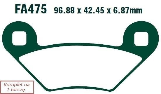 Klocki hamulcowe EBC FA475TT (kpl. na 1 tarcze)