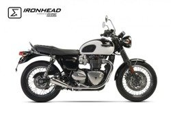 Silencer / Exhaust IRONHEAD TRIUMPH BONNEVILLE / T120 (16) typ OVC11SS (lewa strona) stalowy
