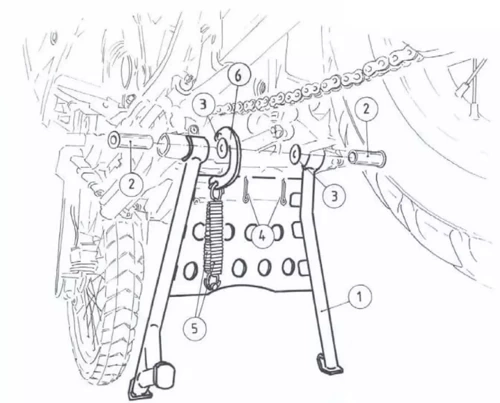 Honda XRV 750 Africa Twin (1993-2003) Stopka centralna