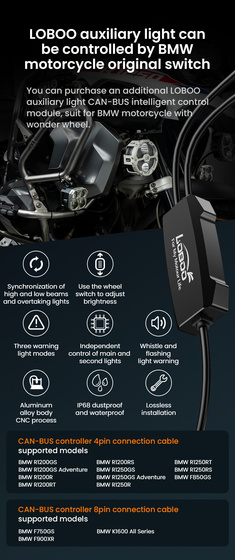 LOBOO L11 światło drogowe i mijania pomocnicze (czarne) (10.1.01111.001.01)