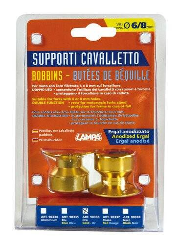 90336 Bobbins kit for forked stands - 6/8 mm – Gold