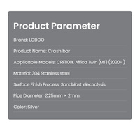 LOBOO Crash Bar do HONDA CRF1100 (10.3.01321.002.21)