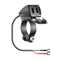 91812   Trek, rainproof double usb charger, 3 types of fixing - 5400 mA - 30W - 12/24V