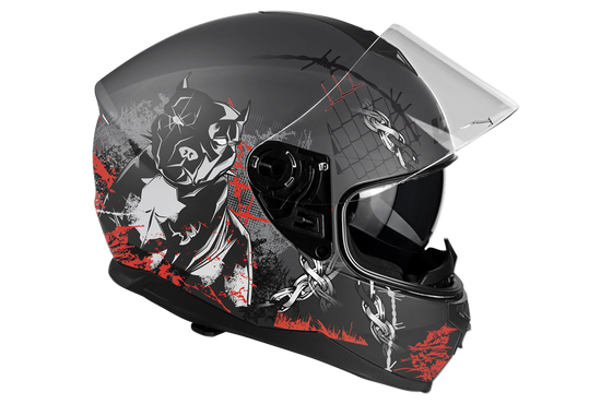 Kask Motocyklowy LAZER VERTIGO EVO Pitbull (kol. Szary - Biały) rozm. 2XL