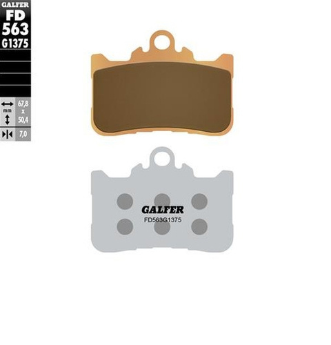 GALFER KLOCKI HAMULCOWE KH759 SPIEK METALICZNY (ZŁOTE) SPORT HONDA CB 500F '22-'24; CB 500 HORNET '24; CBR 500R '22-'24 CB 750 HORNET '22-'24