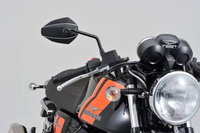 D-MIRROR-7 TYPE-K/ROD RIGHT, ALU.BLACK 1PC E-MARKED, 3 ADAPTERS