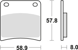 TRW LUCAS BRAKE PADS KH146 SINTER STREET SUZUKI GSXF 600 / 750 88-97, VX 800 90-95, GSXF 1100 88-96, GSX 1100 G 91-93, FRONT/REAR