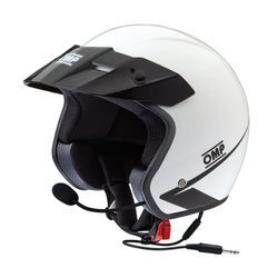 Open Face Helmet OMP Racing STAR-J Intercom white