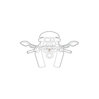 90557 Opti Tube, motorbike steering tube mount - Ø 10-13,3 mm