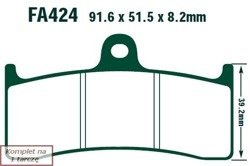 Klocki hamulcowe EBC FA424 (kpl. na 1 tarcze)