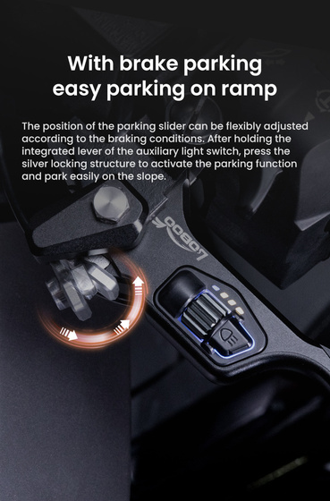 LOBOO Dźwignia hamulca tylnego ze zintegrowanym przełącznikiem świateł (10.1.10372.001.01)