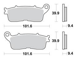 GALFER KLOCKI HAMULCOWE KH636 SPIEK METALICZNY (ZŁOTE) STREET TYŁ