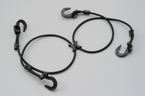 cargo fixing bands, 1000mmx2, black, with X-shaped joint