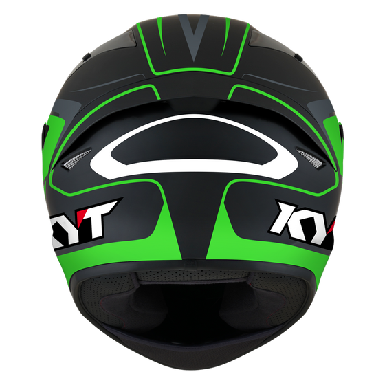 Kask Motocyklowy KYT TT-COURSE OVERTECH czarny/zielony - L