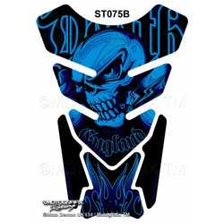 MOTOGRAFIX TANKPAD DEATH SKULL BLUE ST075B