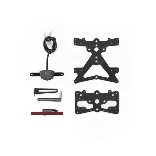 Outside street license plate support kit