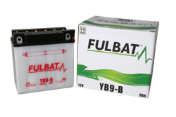 Akumulator FULBAT YB9-B (suchy, obsługowy, kwas w zestawie)